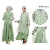 GAMIS OZIAS CERUTY COMBI BROKAT ARGYLIE 09863 LD 105 I Gamis Acara Formal I Fashion Wanita Hijab Muslim Panjang