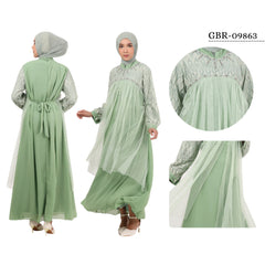 GAMIS OZIAS CERUTY COMBI BROKAT ARGYLIE 09863 LD 105 I Gamis Acara Formal I Fashion Wanita Hijab Muslim Panjang