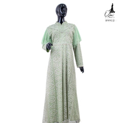 GAMIS OZIKO BROKAT IORA CEILO 09912 LD 105 I Gamis Pesta Mewah I Gamis Wisuda Import Muslim Nyaman