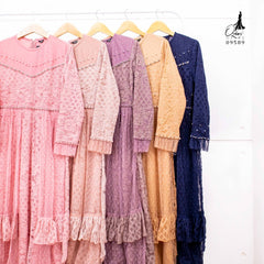 GAMIS OZIAS BROKAT IMPORT PREMIUM 09589 LD 105 I Dress Kondangan Simpel I Dress Lebaran Muslim Nyaman