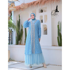 GAMIS OZIAS BROKAT FIMELA 09989 LD 105 I Gamis Fashion Muslimah Wanita Nyaman