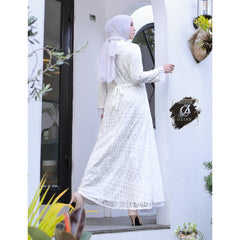 GAMIS OZIAS BROKAT JUMBO FIMELA 09692 LD 105 & LD 120 I Gamis Kondangan Jumbo I Fashion Muslimah Wanita Panjang 2XL