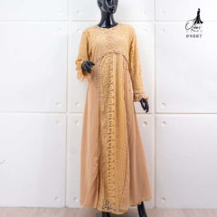 GAMIS OZIAS BROKAT KAGURA 09887 LD 105 I Gamis Remaja simpel I Gamis Elegant Busui Friendly Muslim Nyaman