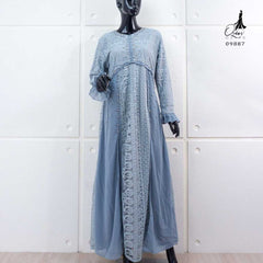 GAMIS OZIAS BROKAT KAGURA 09887 LD 105 I Gamis Remaja simpel I Gamis Elegant Busui Friendly Muslim Nyaman