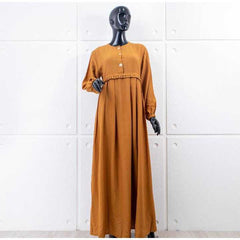 GAMIS OZIAS POLO LINEN 06435 LD 105CM I Gamis Simpel Adem I Gamis Fashion Muslim Arabian l Busui Friendly Nyaman Panjang