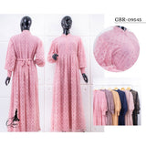 GAMIS OZIAS BROKAT LAURA 09545 LD 105 I Gamis Super Adem Simpel I Gamis Umroh Busui Friendly Nyaman Motif