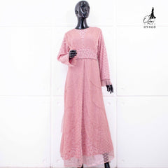 GAMIS OZIAS BROKAT POLKA 09468 LD 105 I Gamis Pesta Cantik I Gamis Muslimah Remaja Nyaman Panjang