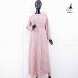 GAMIS OZIAS BROKAT POLKA 09468 LD 105 I Gamis Pesta Cantik I Gamis Muslimah Remaja Nyaman Panjang