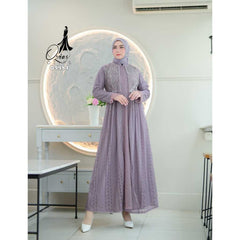 GAMIS OZIAS BRUKAT 09931 LD 105 & LD 120 I Gamis Wanita Syar'i Kondangan l Busana Muslimah l Busui Friendly Santai Panjang 2XL
