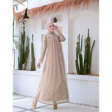 GAMIS OZIAS BROKAT BLOSSOM 09993 LD 105 I Gamis Kondangan Cantik I Gamis Wisuda Remaja Panjang Santai