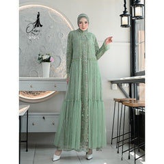 GAMIS OZIAS TILE 07015 LD 105 I Gamis Kondangan Wanita I Gamis Wisuda Remaja Nyaman Panjang