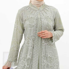 GAMIS OZIAS BROKAT HARUKA 3D 09870 I Gamis Ibu Dan Anak I Gamis Simpel Nyaman Panjang Muslim Dress