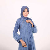GAMIS OZIAS BROKAT FIMELA 09921 LD 105 & LD 120 I Gamis Mewah Pesta I Fashion Muslim Busui Friendly Fit Motif Nyaman Wanita Dress Panjang Santai Garis