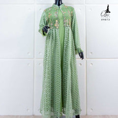 GAMIS OZIAS BROKAT ARABELLA 09873 LD 105 I Gamis Busui l Fashion Muslimah Nyaman Panjang 2XL