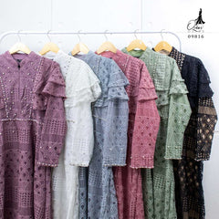 GAMIS OZIAS BROKAT BALIYA 09816 LD 105 I Gamis Kuliah Muslimah I Gamis Lyodra Nyaman Panjang