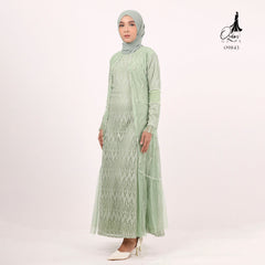 GAMIS OZIAS BROKAT ARGYLIE 09843 LD 105 I Gamis Mewah Kondangan l Busana Muslimah Nyaman Panjang