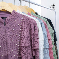 GAMIS OZIAS BROKAT BALIYA 09816 LD 105 I Gamis Kuliah Muslimah I Gamis Lyodra Nyaman Panjang