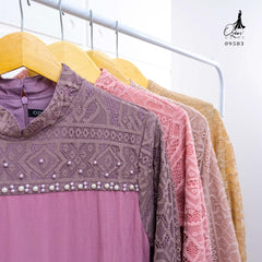 GAMIS OZIAS BROKAT COMBI SIFON 09583 LD 105 I Gamis Kondangan Simpel l Busana Muslim Premium Nyaman Panjang Santai