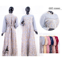 GAMIS OZIAS TILE IMPORT 03880 LD 105 I Gamis Fashion Muslimah I Gamis Remaja Dewasa Santai Nyaman