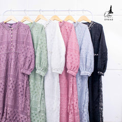 GAMIS OZIAS BROKAT BALIYA 09848 LD 105 I Gamis Busui I Fashion Muslimah Santai Nyaman