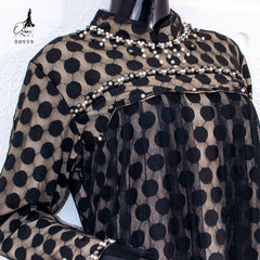 GAMIS OZIAS BROKAT POLKA 08959 LD 105 I Gamis Wisuda Wanita I Gamis Fashion Muslimah Nyaman Dress