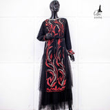 GAMIS OZIAS TILE IMPORT 03996 LD 105 I Gamis Rompi Wisuda I Gamis Kondangan Cantik Muslim Nyaman
