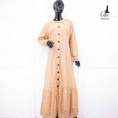 GAMIS OZIAS BROKAT MONICA 09691 LD 105 I Gamis Pengajian Dewasa I Busana Muslimah Busui Friendly Panjang Santai