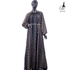 GAMIS OZIAS BROKAT BALIYA 09990 LD 105 I Gamis Kondangan Muslimah I Gamis Wisuda Cantik I Gamis Belt Mutiara Nyaman Panjang