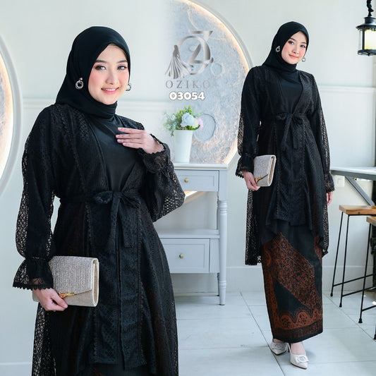 VEST OUTER OZIKO BROKAT MAURITIUS 03054 LD 105 I Outer Cantik I Luaran Mewah Wanita