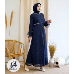 GAMIS OZIAS BROKAT MONICA 09635 LD 105 I Gamis Pesta Simple I Dress Remaja Muslimah Santai Wanita