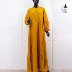 GAMIS OZIAS POLO LINEN AZURA 06428 LD 105 I Gamis Simple I Gamis Busui Friendly Muslim Nyaman