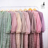 GAMIS OZIKO BROKAT IORA CEILO 09913 LD 105 dan LD 120 I Gamis Wisuda Wanita Muslimah I Gamis Kondangan Cantik Nyaman Pesta 2XL