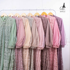 GAMIS OZIKO BROKAT IORA CEILO 09913 LD 105 dan LD 120 I Gamis Wisuda Wanita Muslimah I Gamis Kondangan Cantik Nyaman Pesta 2XL