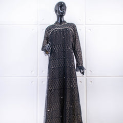 GAMIS OZIAS BROKAT POLKA 09633 LD 105 I Gamis Wisuda Sampel I Fashion Muslim Panjang Nyaman