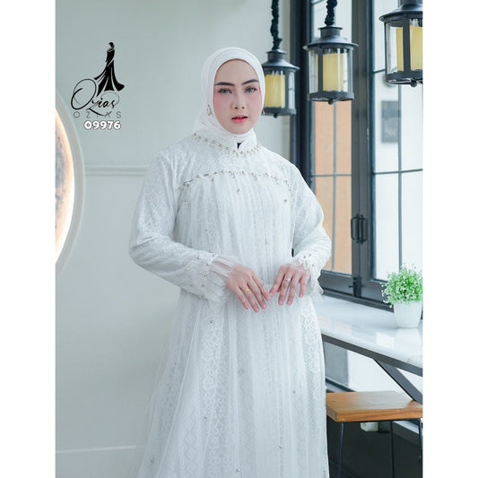 GAMIS OZIAS BROKAT PREMIUM 09976 LD 105 I Gamis Fashion Kondangan I Gamis Wisuda Wanita Nyaman Muslim