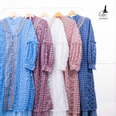 GAMIS OZIAS BROKAT FIMELA 09989 LD 105 I Gamis Fashion Muslimah Wanita Nyaman