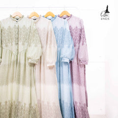 GAMIS OZIAS BABYDOLL CERUTY 07025 LD 105 I Gamis Kondangan Fashion I Gamis Wanita Muslimah Fit Motif Nyaman