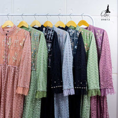 GAMIS OZIAS BROKAT ARABELLA 09873 LD 105 I Gamis Busui l Fashion Muslimah Nyaman Panjang 2XL