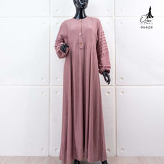 GAMIS OZIAS POLO LINEN AZURA 06428 LD 105 I Gamis Simple I Gamis Busui Friendly Muslim Nyaman
