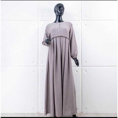 GAMIS OZIAS POLO LINEN 06435 LD 105CM I Gamis Simpel Adem I Gamis Fashion Muslim Arabian l Busui Friendly Nyaman Panjang