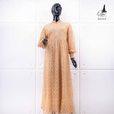 GAMIS OZIAS BROKAT LAURA 09545 LD 105 I Gamis Super Adem Simpel I Gamis Umroh Busui Friendly Nyaman Motif