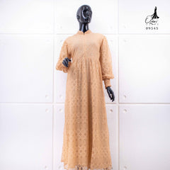 GAMIS OZIAS BROKAT LAURA 09545 LD 105 I Gamis Super Adem Simpel I Gamis Umroh Busui Friendly Nyaman Motif