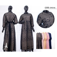 GAMIS OZIAS BROKAT IMPORT 09546 LD 105 I Gamis Kondangan Simpel I Gamis Remaja Cantik Fit Muslim Nyaman