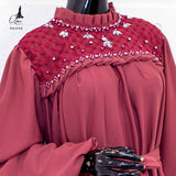 GAMIS OZIAS ZARACREPE PREMIUM 06446 LD 105 I Gamis Kondangan Muslimah I Gamis Wisuda Cantik Nyaman Panjang