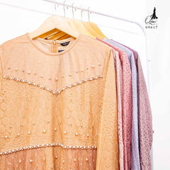 GAMIS OZIAS BROKAT LUMIER 09617 LD 105 I Gamis Fashion Remaja I Gamis Pesta Kondangan Muslim Nyaman