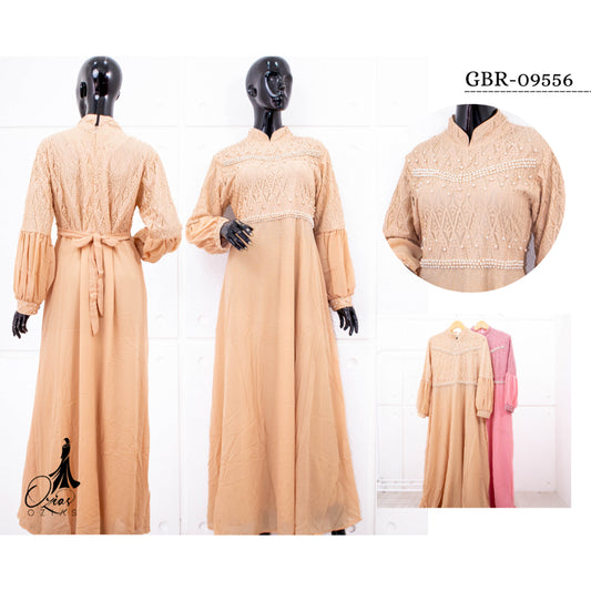 GAMIS OZIAS SIFON CERUTY 09556 LD 105 I Gamis Kondangan Simpel I Fashion Muslimah Cantik Nyaman Panjang