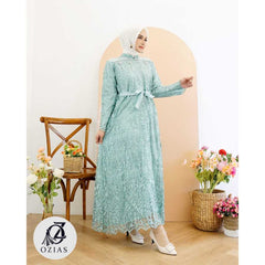 GAMIS OZIAS TILE CALENDULA 06404 LD 105 I Gamis Mewah Wisuda I Gamis Brisemade Muslim Nyaman