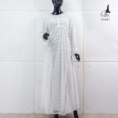 GAMIS OZIAS BROKAT KAGURA 09887 LD 105 I Gamis Remaja simpel I Gamis Elegant Busui Friendly Muslim Nyaman