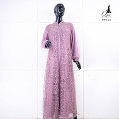 GAMIS OZIKO BROKAT IORA CEILO 09913 LD 105 dan LD 120 I Gamis Wisuda Wanita Muslimah I Gamis Kondangan Cantik Nyaman Pesta 2XL