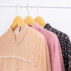 GAMIS OZIAS BROKAT POLKA 09633 LD 105 I Gamis Wisuda Sampel I Fashion Muslim Panjang Nyaman